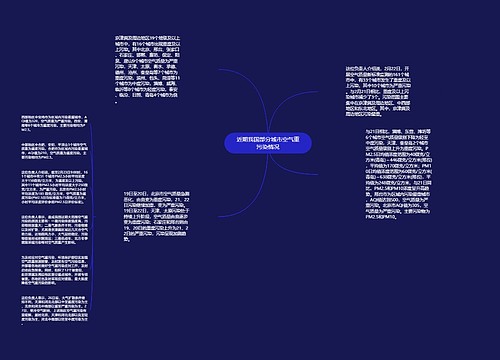 近期我国部分城市空气重污染情况