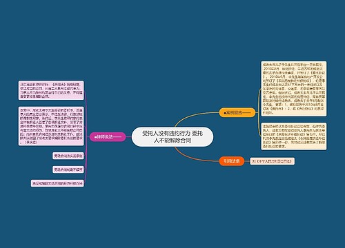 受托人没有违约行为 委托人不能解除合同