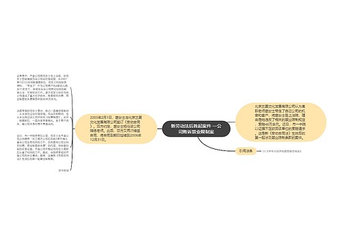 新劳动法后首起案件 一公司败诉禁业限制案