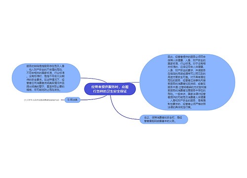 经营者提供服务时，应履行怎样的卫生安全保证