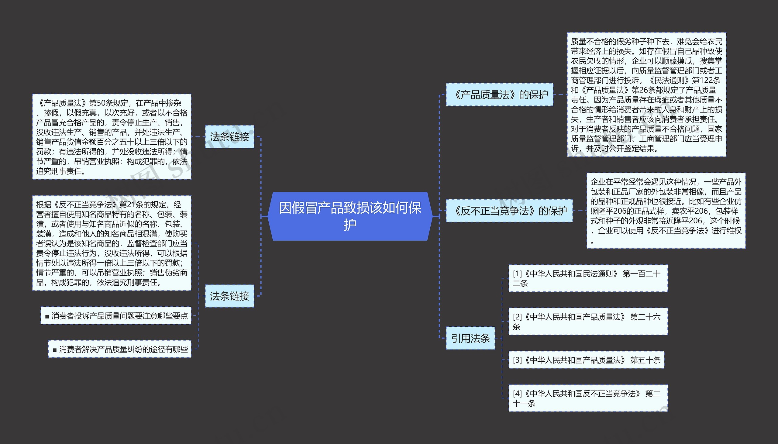 因假冒产品致损该如何保护思维导图