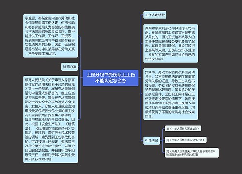 工程分包中受伤职工工伤不能认定怎么办