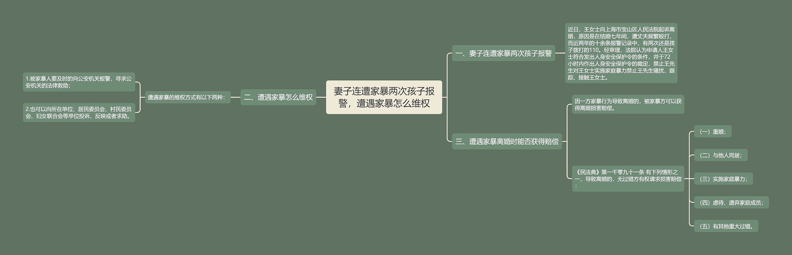 妻子连遭家暴两次孩子报警，遭遇家暴怎么维权思维导图