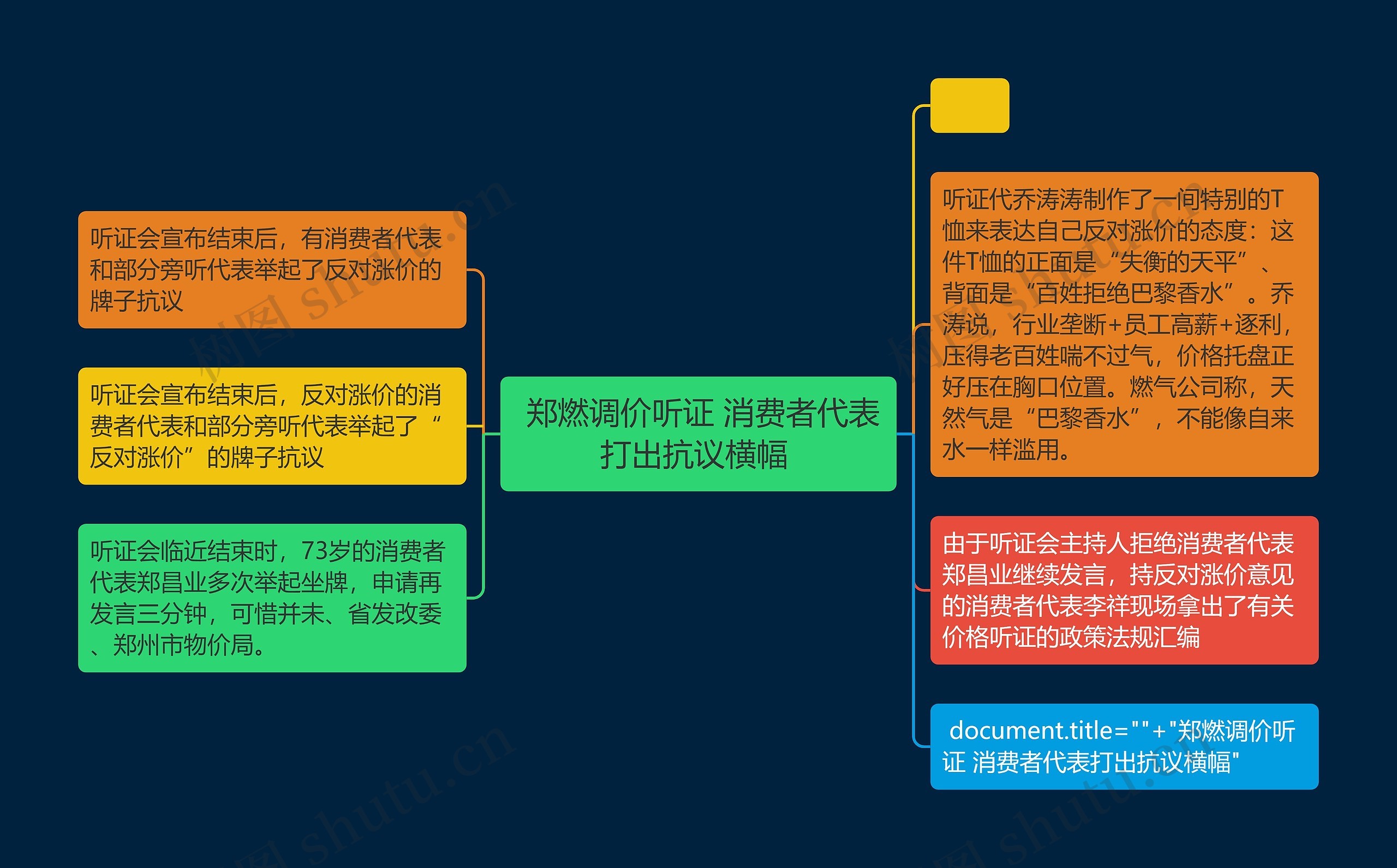  郑燃调价听证 消费者代表打出抗议横幅 思维导图