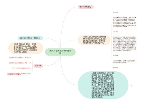 残疾人在试用期被解除合同