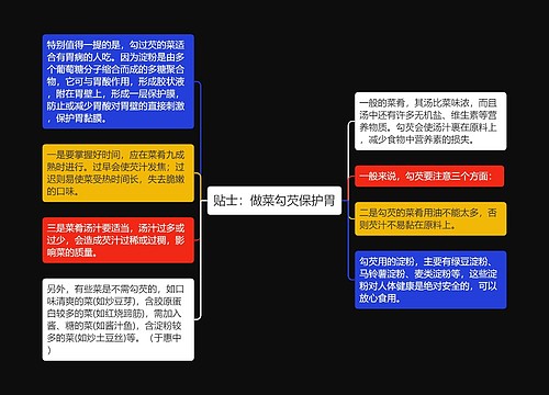 贴士：做菜勾芡保护胃