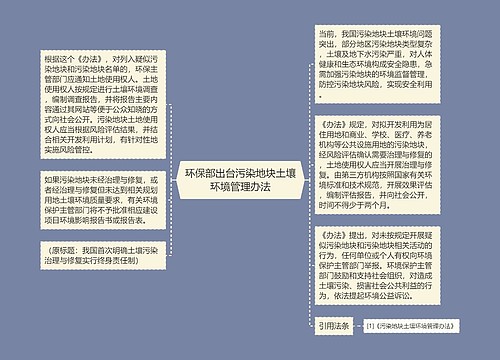 环保部出台污染地块土壤环境管理办法