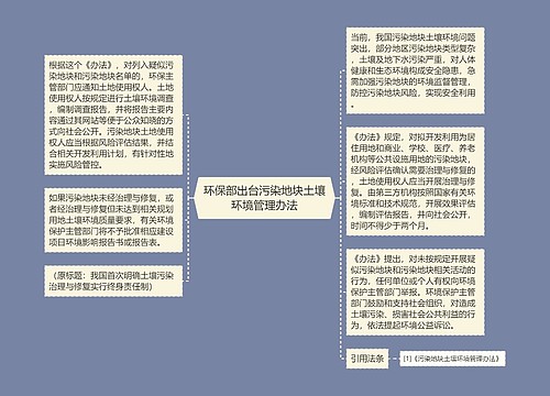 环保部出台污染地块土壤环境管理办法