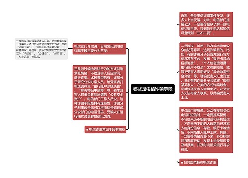 哪些是电信诈骗手段