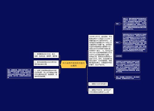 中介合同不规范双方签约出漏洞