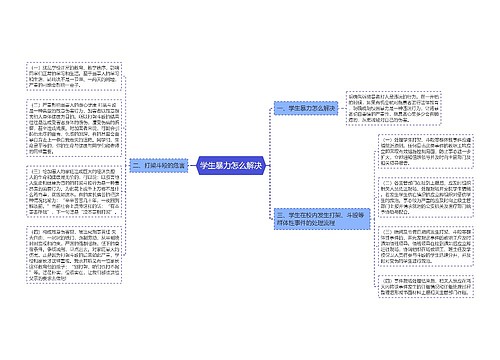 学生暴力怎么解决