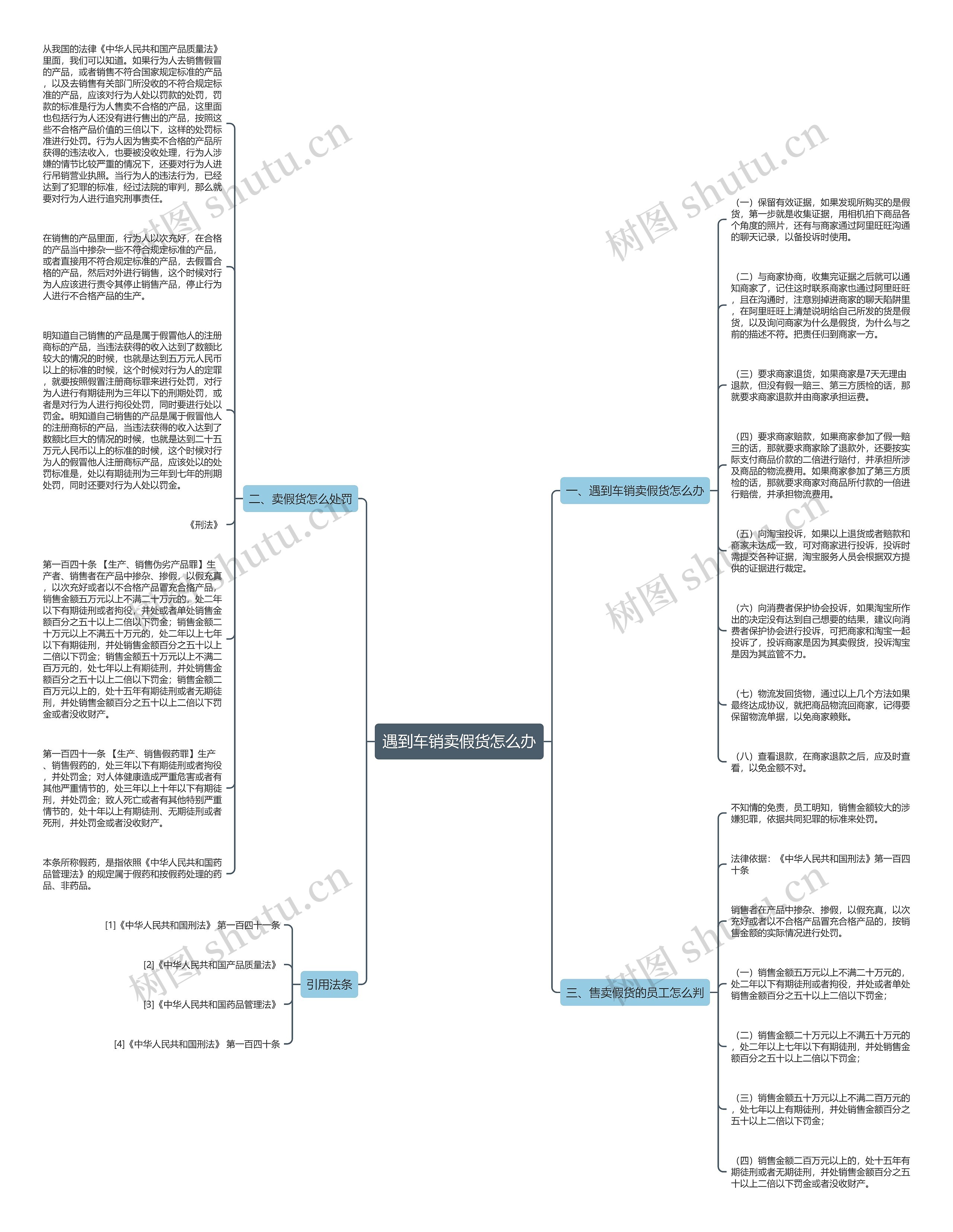 遇到车销卖假货怎么办思维导图