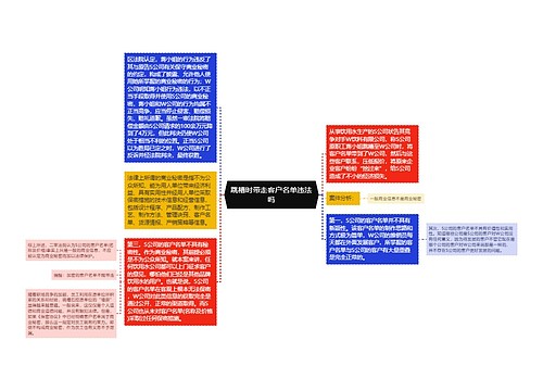 跳槽时带走客户名单违法吗