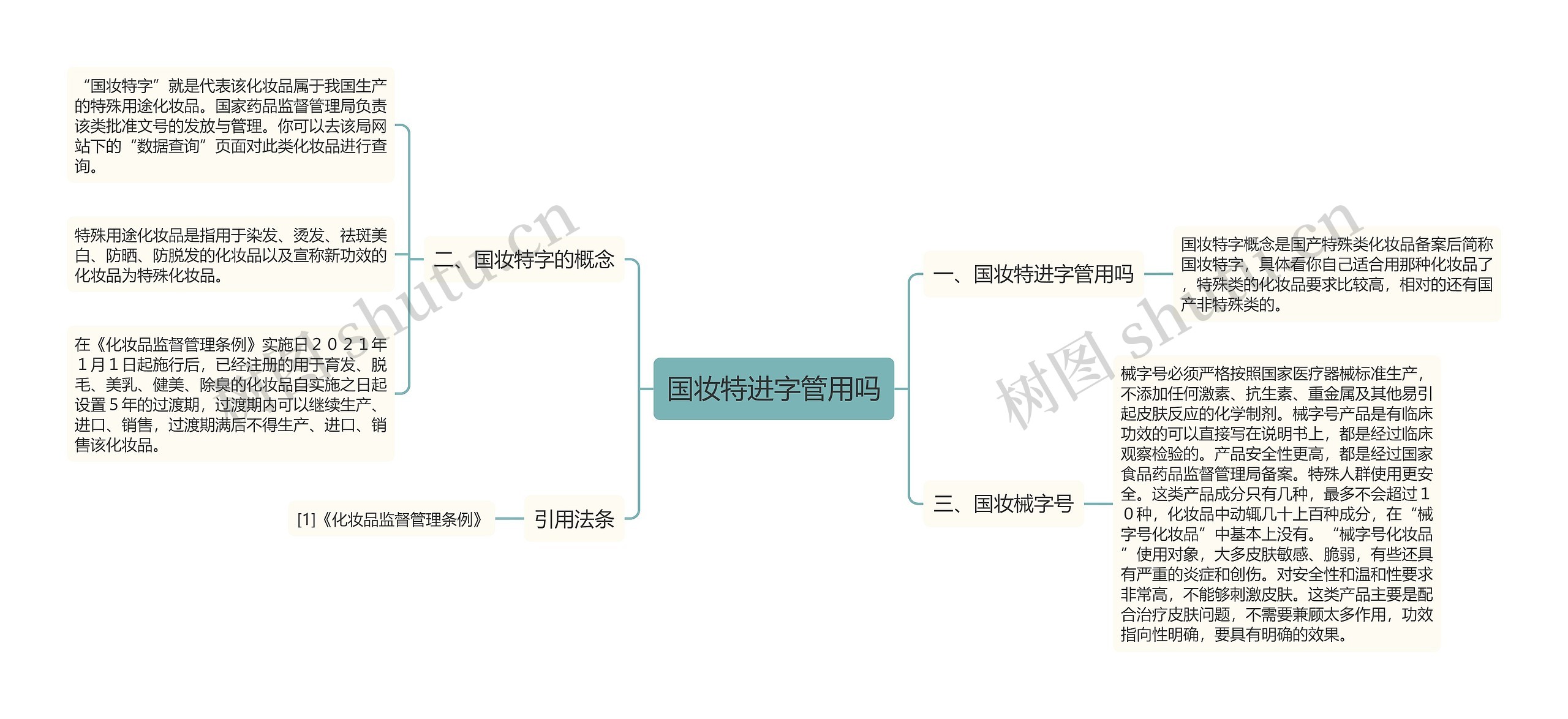 国妆特进字管用吗思维导图