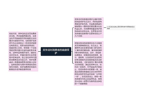 竞争法对消费者的直接保护