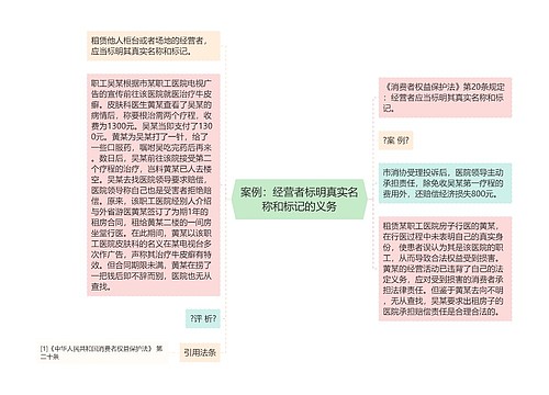 案例：经营者标明真实名称和标记的义务