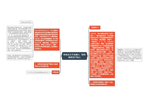 种苗生长不良揪心   现场维权农户称心