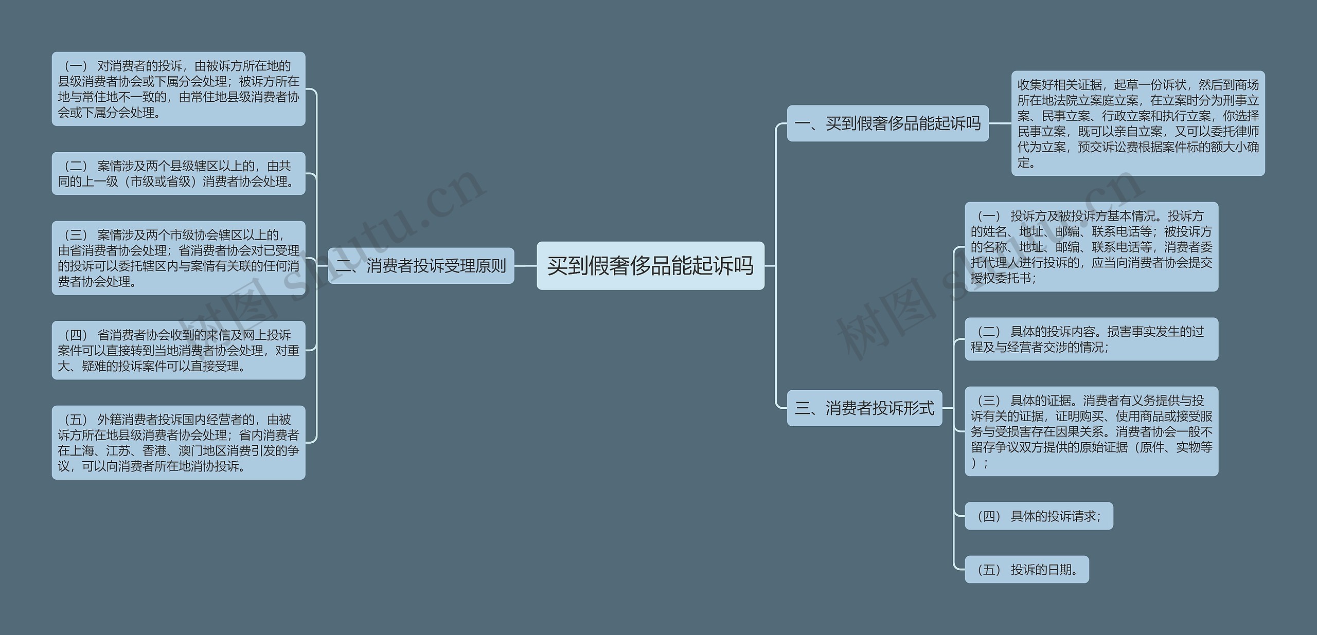 买到假奢侈品能起诉吗思维导图