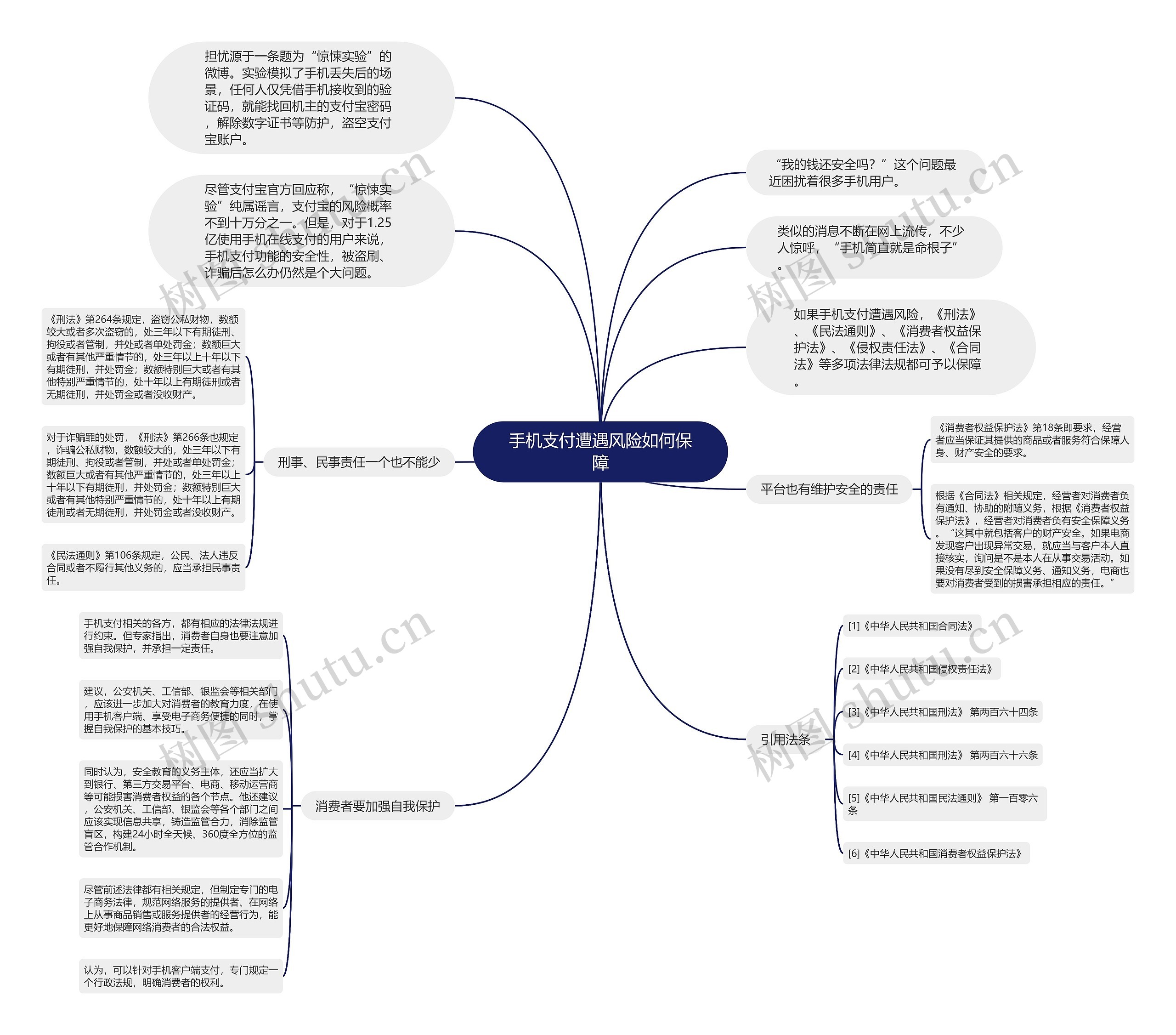 手机支付遭遇风险如何保障思维导图