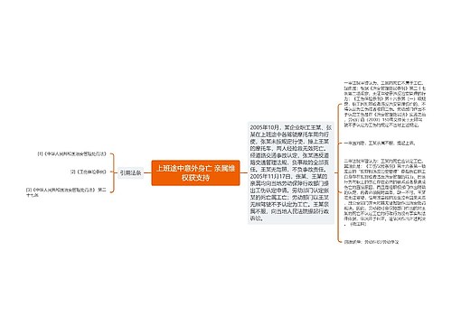 上班途中意外身亡 亲属维权获支持