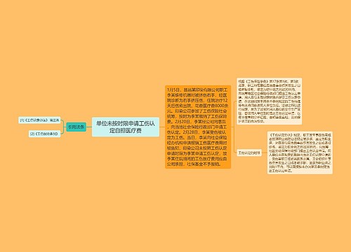 单位未按时限申请工伤认定自担医疗费