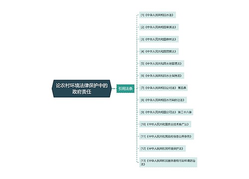 论农村环境法律保护中的政府责任