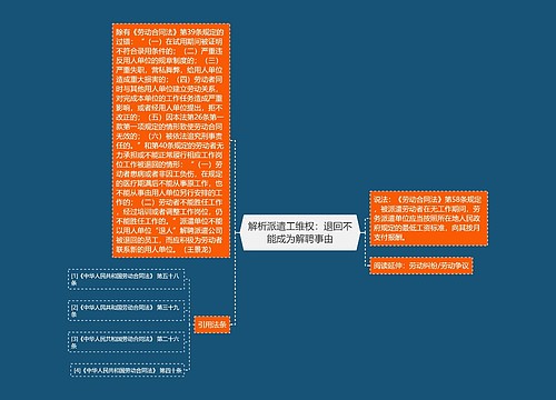 解析派遣工维权：退回不能成为解聘事由