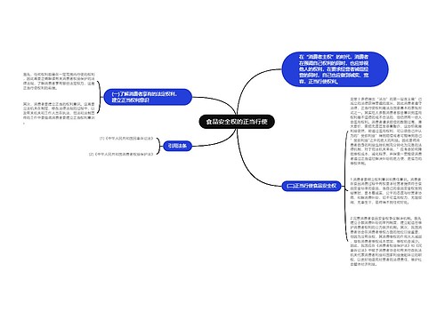 食品安全权的正当行使
