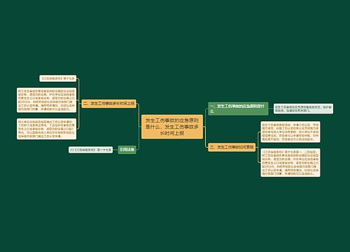 发生工伤事故的应急原则是什么，发生工伤事故多长时间上报