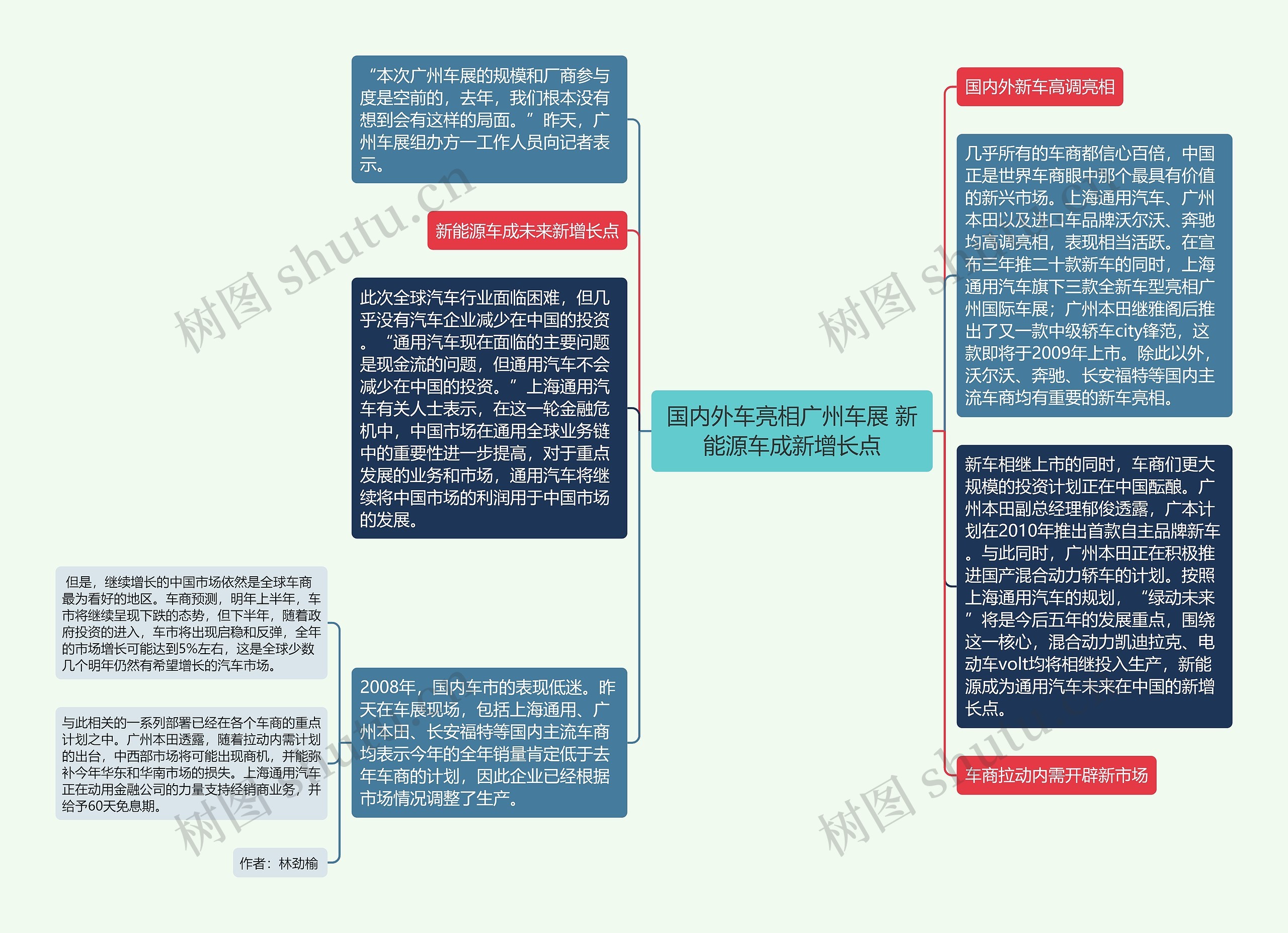 国内外车亮相广州车展 新能源车成新增长点思维导图