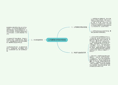 公司解除合同如何赔偿