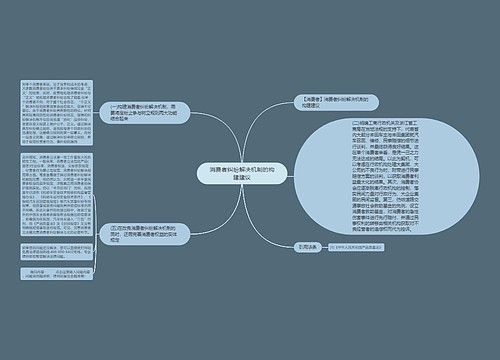 消费者纠纷解决机制的构建建议