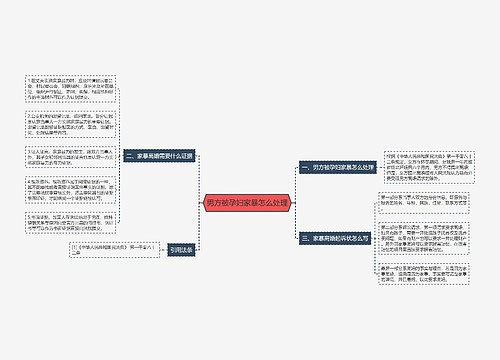 男方被孕妇家暴怎么处理