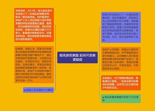 敞亮房变黑屋 起诉开发商索赔偿