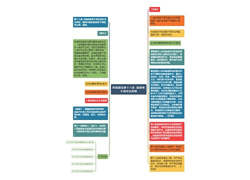 新旅游法第十六条  旅游者不得非法滞留