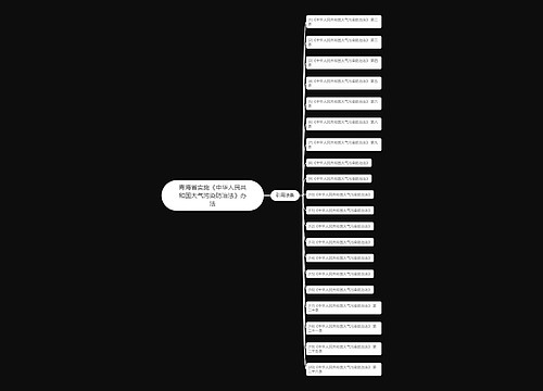 青海省实施《中华人民共和国大气污染防治法》办法