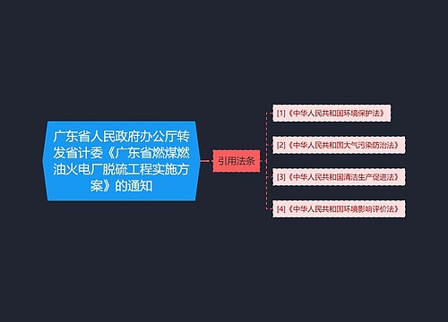 广东省人民政府办公厅转发省计委《广东省燃煤燃油火电厂脱硫工程实施方案》的通知