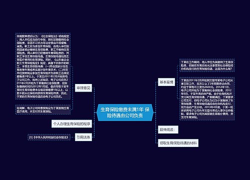 生育保险缴费未满1年 保险待遇由公司负责