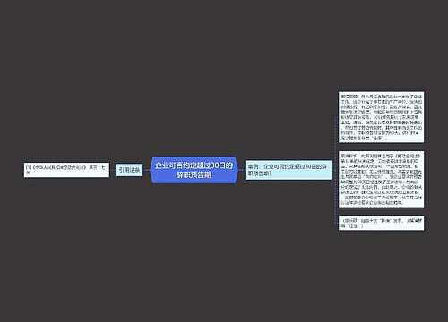 企业可否约定超过30日的辞职预告期