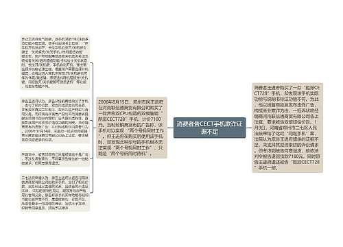 消费者告CECT手机欺诈证据不足