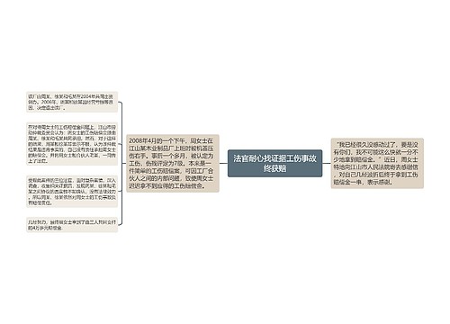 法官耐心找证据工伤事故终获赔