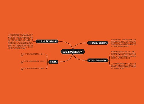 家暴报警会留案底吗
