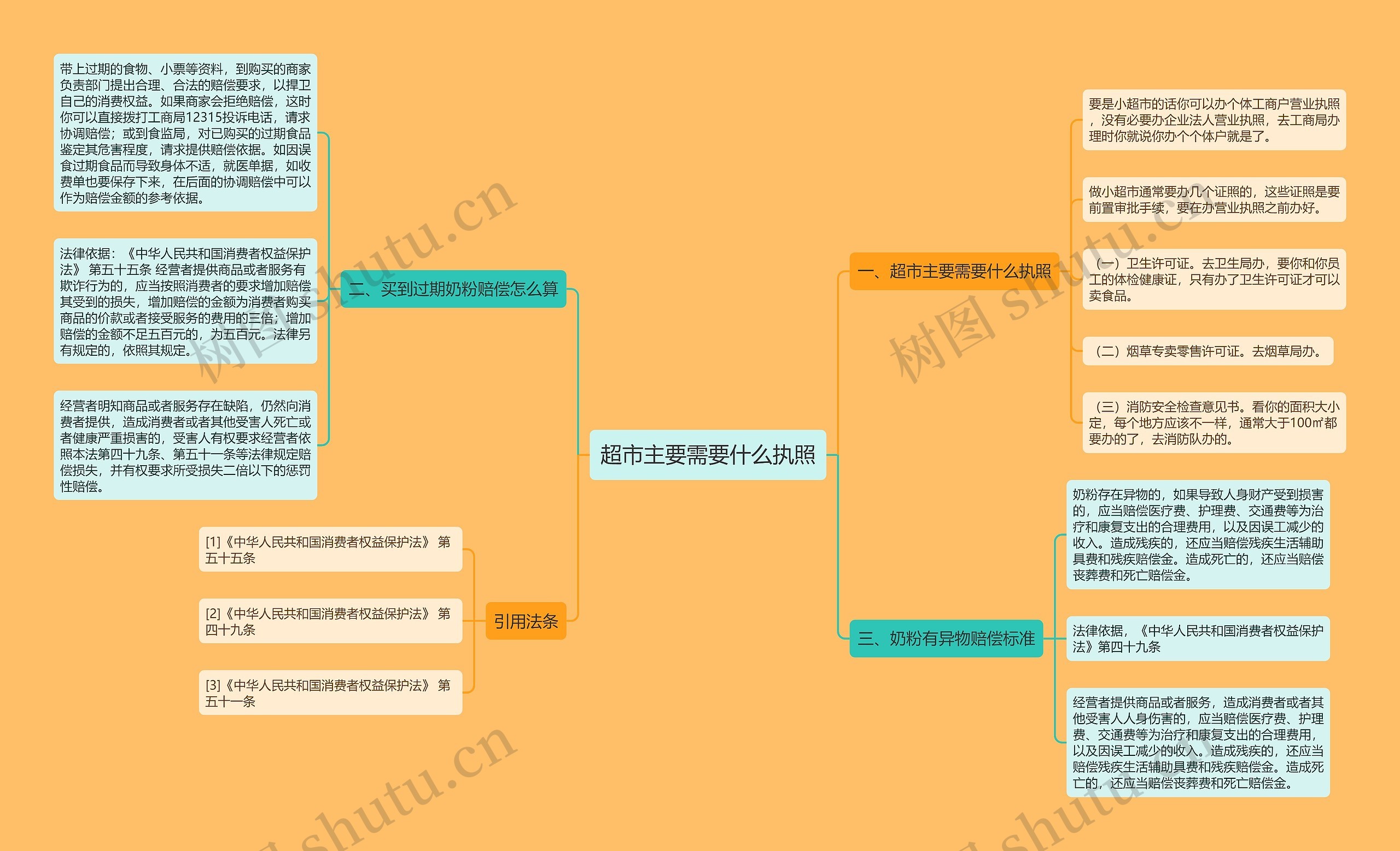 超市主要需要什么执照思维导图