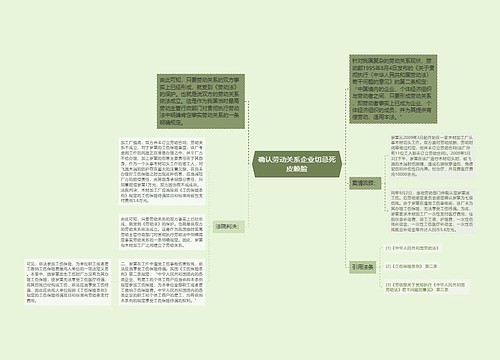 确认劳动关系企业切忌死皮赖脸