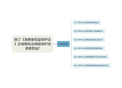 除了《消费者权益保护法》还有哪些法律能保护消费者权益?