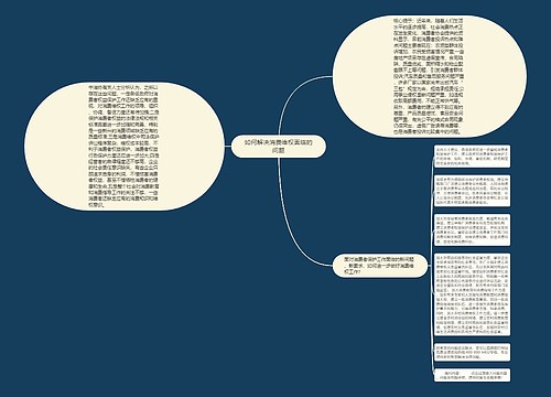 如何解决消费维权面临的问题