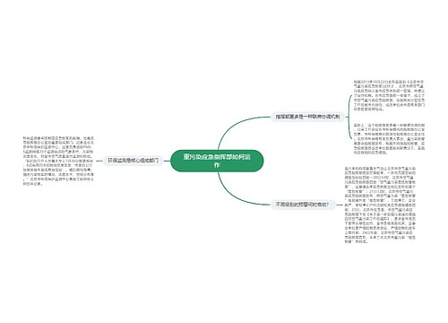 重污染应急指挥部如何运作