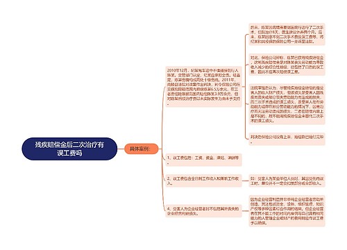 残疾赔偿金后二次治疗有误工费吗