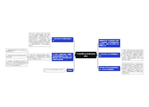 产品质量引发民事纠纷的解决