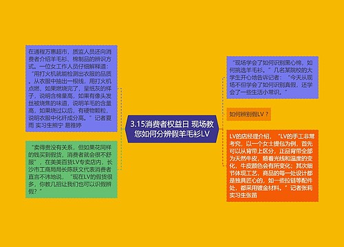 3.15消费者权益日 现场教您如何分辨假羊毛衫LV